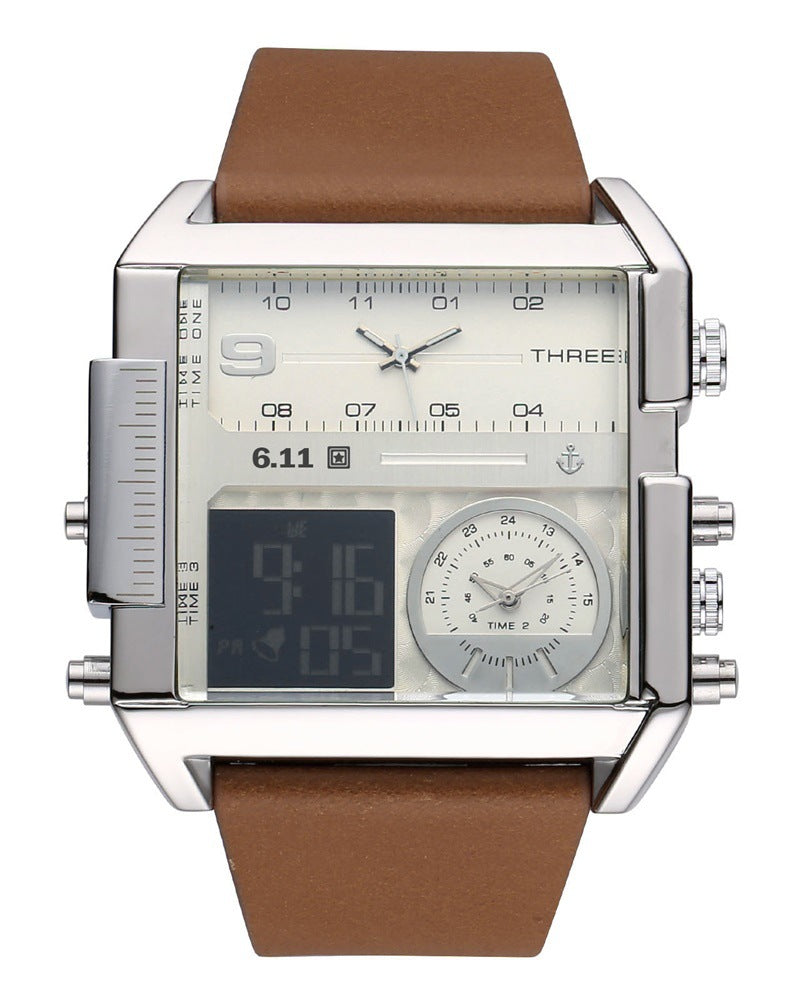 GettyGetty™ Multi-functional led square three sports electronic watches, personalized belt