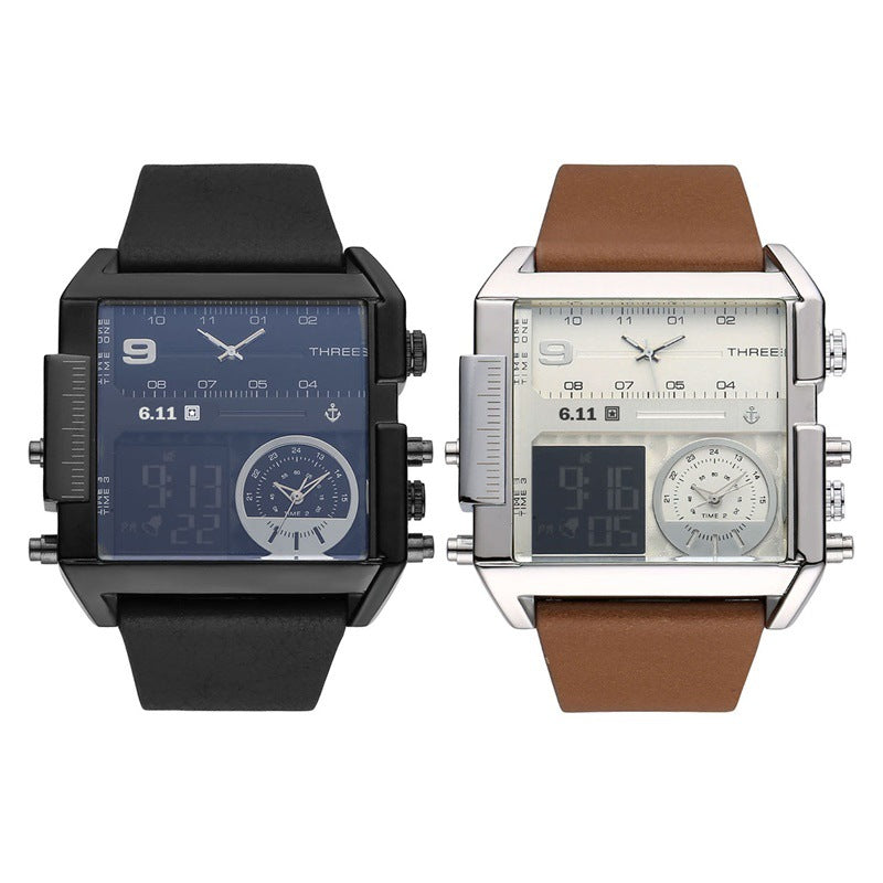GettyGetty™ Multi-functional led square three sports electronic watches, personalized belt