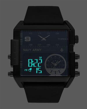 GettyGetty™ Multi-functional led square three sports electronic watches, personalized belt