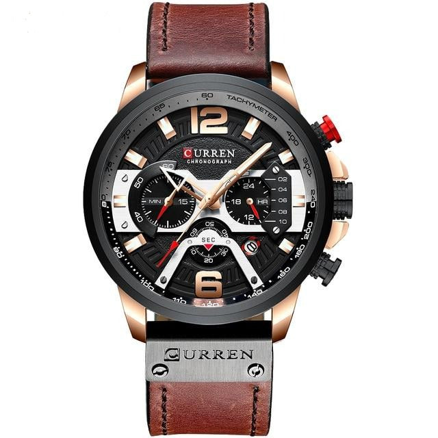 GettyGetty™ Luxury Military Leather Wrist Watch