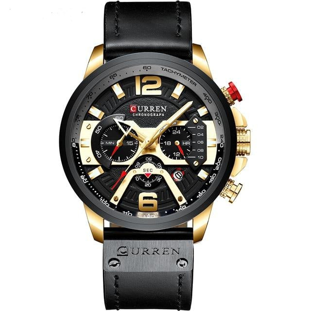 GettyGetty™ Luxury Military Leather Wrist Watch