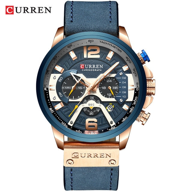 GettyGetty™ Luxury Military Leather Wrist Watch