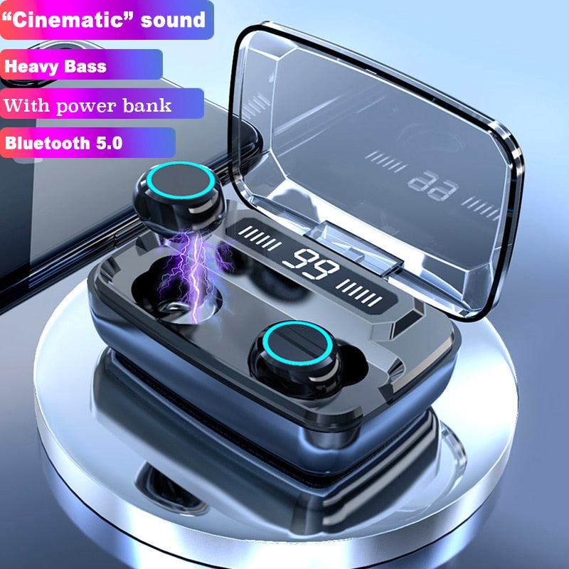 GettyGetty™ Wireless Earphones Bluetooth LED Display