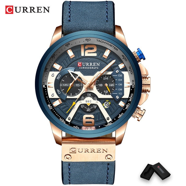 GettyGetty™ Luxury Military Leather Wrist Watch
