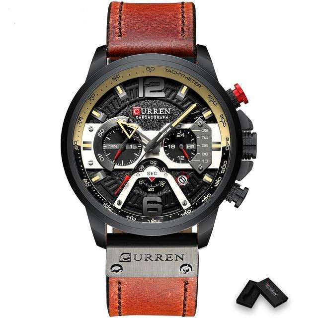 GettyGetty™ Luxury Military Leather Wrist Watch